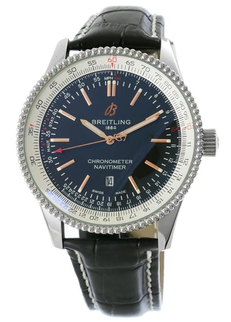 breitling navitimer leder schwarz|Breitling Navitimer price guide.